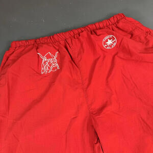 VTG Converse Track Pants Mens 2XL Red Mesh Lined All Nylon Warm Up Viking Jogger